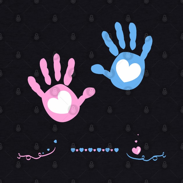 Twin baby girl and boy hand print by GULSENGUNEL